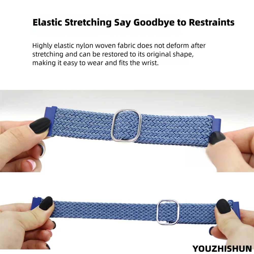 النايلون المنسوجة حزام ساعة مرن لساعة Amazfit T-rex 1/2/3 الإفراج السريع موضة لينة استبدال قابل للتعديل حزام ساعة ذكية