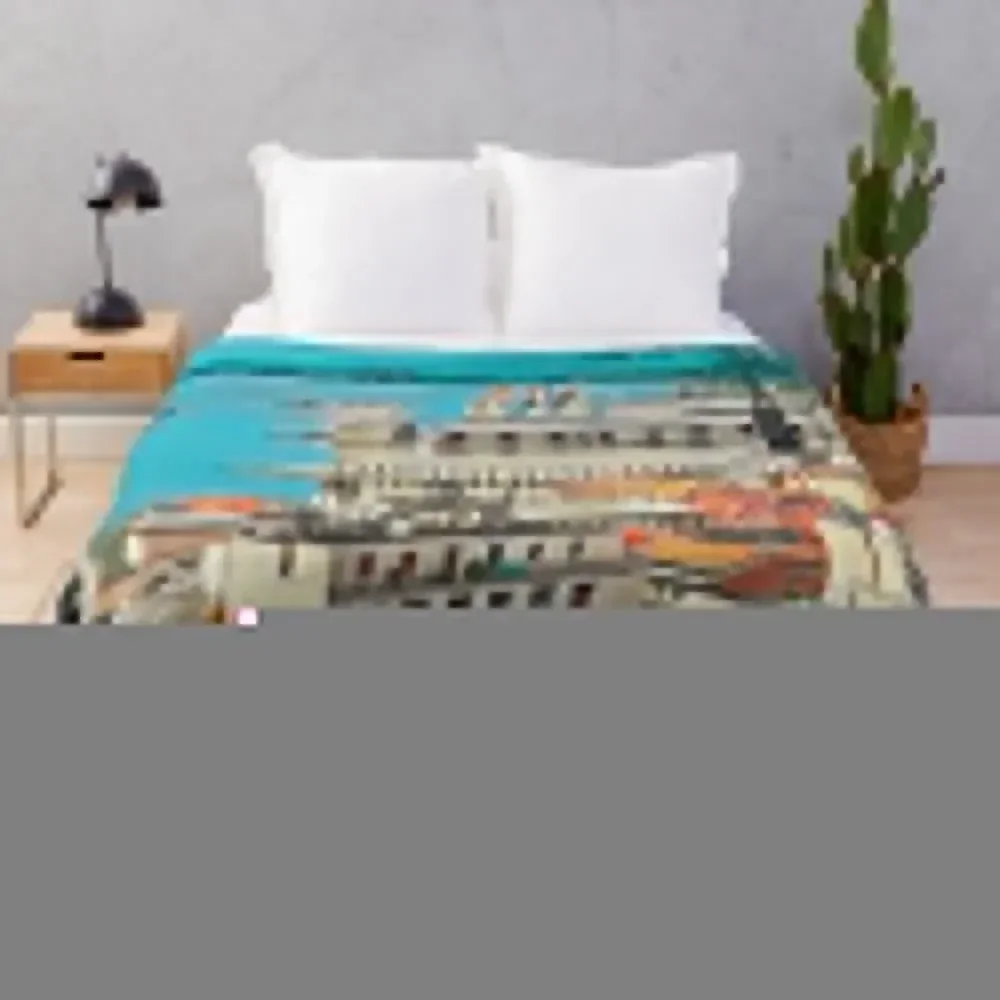 

Trieste Italy Throw Blanket Stain Resistant Cozy Warm Blanket