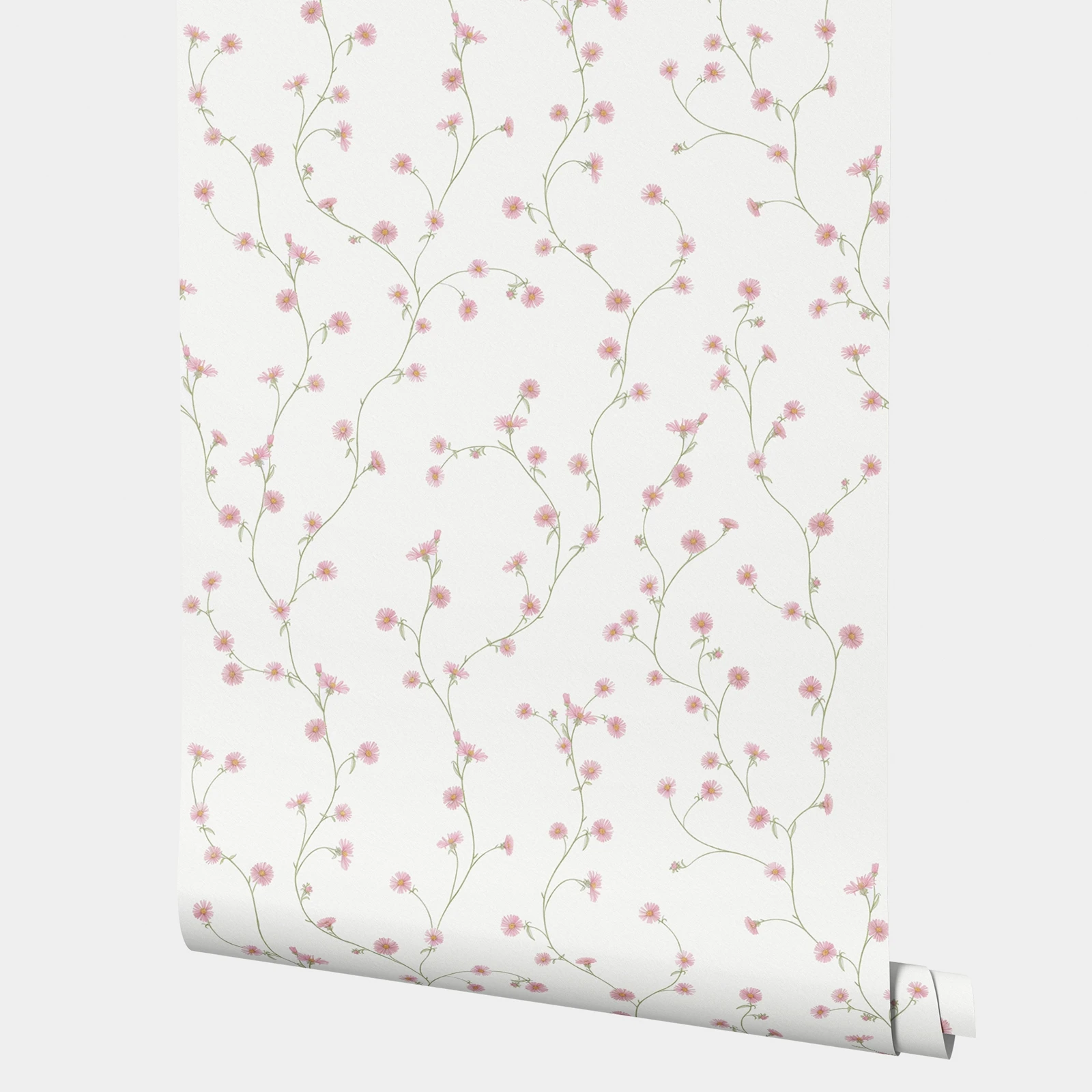 

Мягкие розовые цветы виноградной лозы, нежные самоклеящиеся обои для кухни, романтические женские наклейки на стену, декор, 50*300