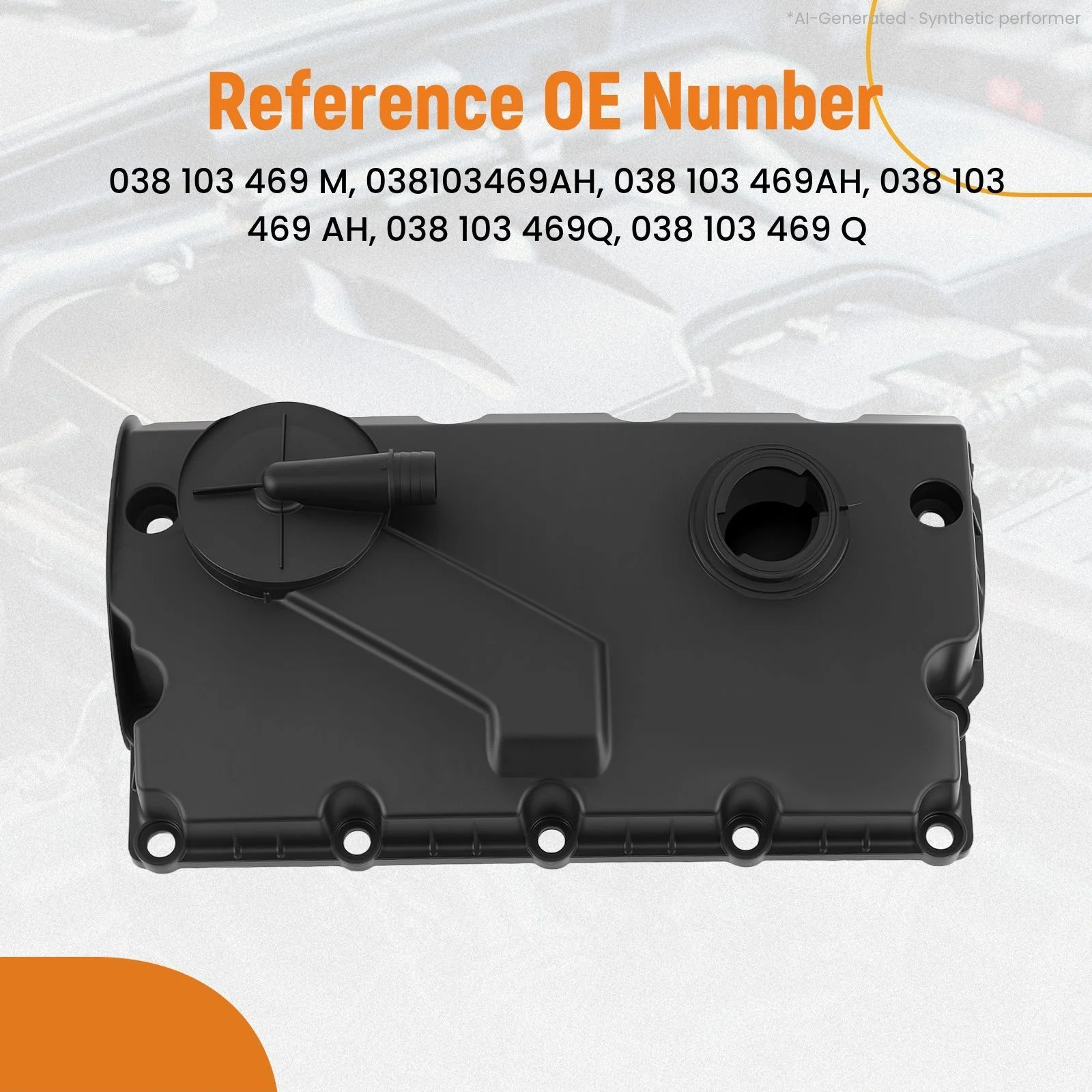 Aluminium-Ventildeckel mit Dichtung und Schrauben für Audi A3 Seat Altea VW Polo 038103469S – Detail 1