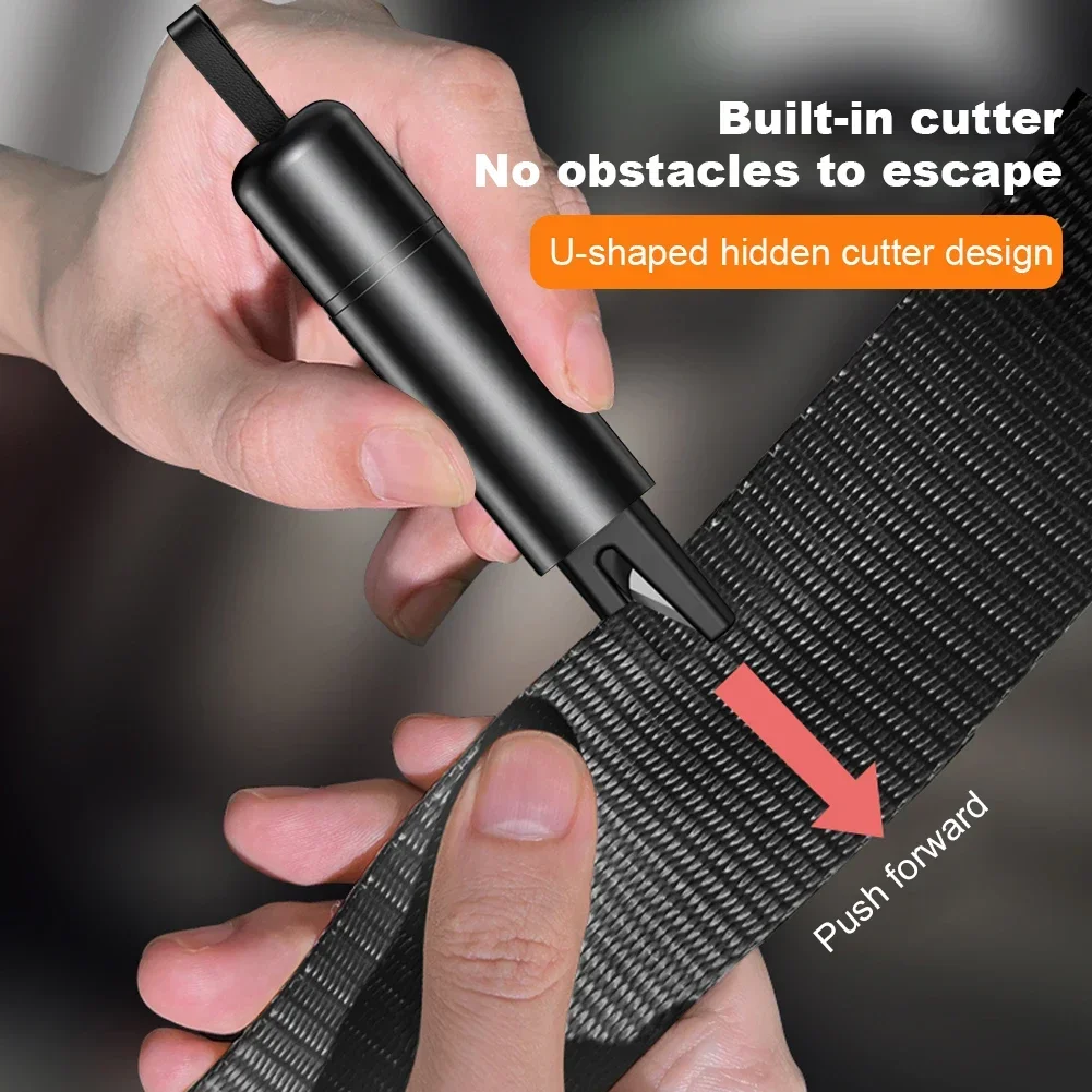 Car Safety Hammer Aluminum Alloy Auto Emergency Glass Window Breaker Seat Belt Cutter Life-Saving Car Emergency