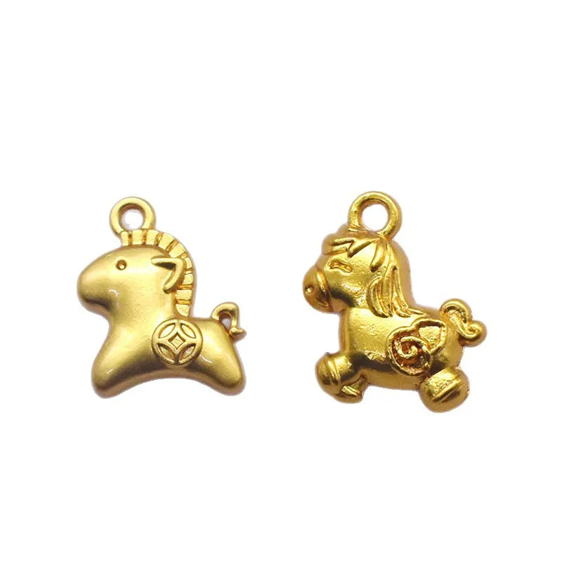 10pcs Charms Alloy Metal Horse Pendant for DIY Bracelet Necklace Earrings Jewelry Making Material Wholesale