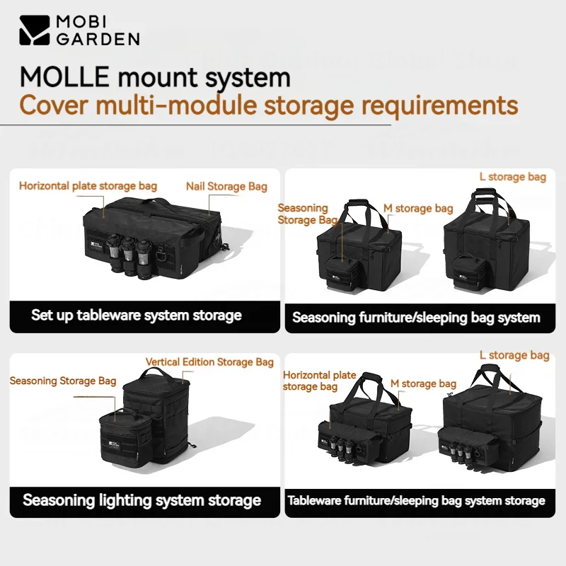 Imagem -05 - Mobi Jardim-camping Ground Nail Storage Bolsa Multi-function Grande Espaço um segundo Interruptor Camadas Caixa ao ar Livre Partição 5l