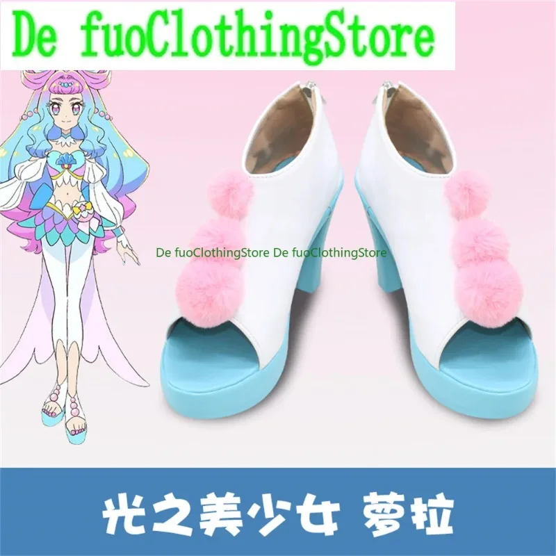 Defuo Pretty Cure Precure Tropical-Rouge! Laura Cosplay Schoenen Laarzen Spel Anime Carnaval Party Halloween Kerst Schoenen