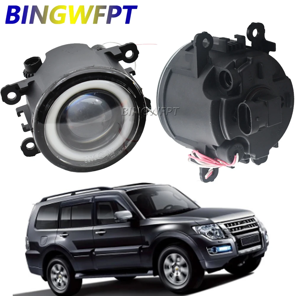 

2pcs Angel Eye Car Light LED Daytime Running Light Fog Lamp DRL 12V For Mitsubishi Pajero 4/IV Van V80 V90 Box 2007-2015