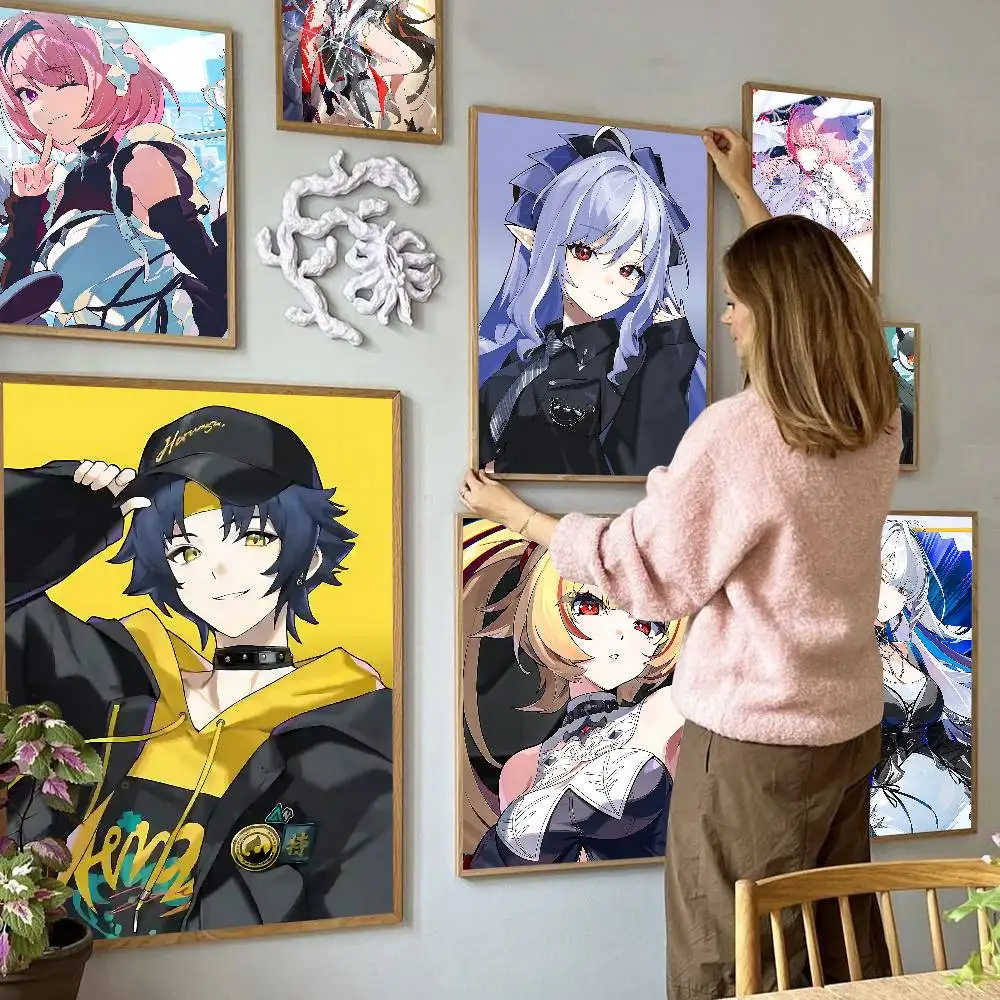 Zenless Zone Zero game Classic Anime Poster Waterproof Paper Sticker Coffee House Bar Room Wall Decor