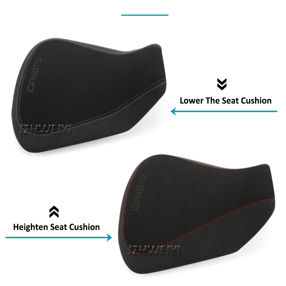 Motorcycle Front Heighten Raise Lower Seat Cushion Fairing Cowl Cover Leather Pillow Seat Cushion FOR CFMOTO 500SR 500 SR VOOM