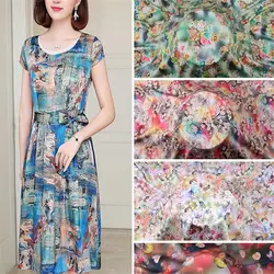 Summer new upscale silk cotton silk 80 count rayon cotton cotton clothing fabric dress cheongsam pajama fabric cotton fabric