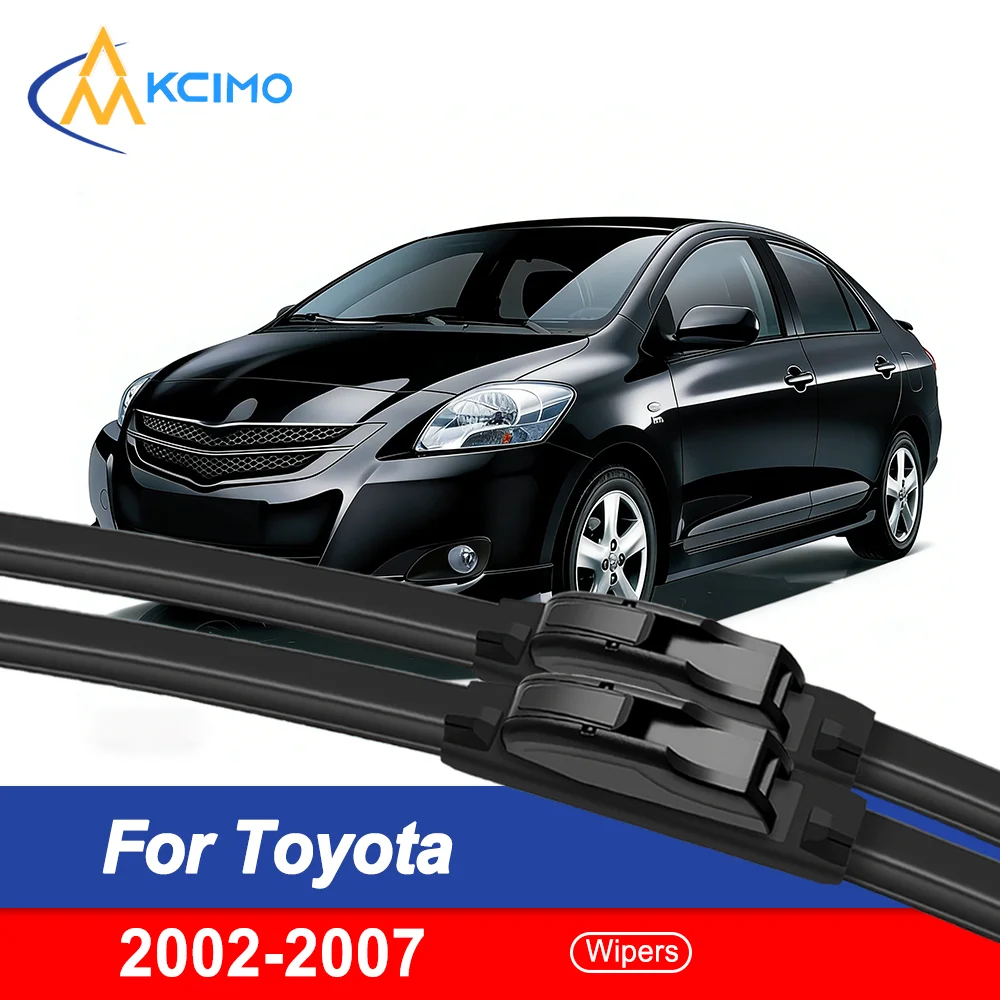 

Frameless Windshield Wiper Blades for Toyota Vios XP40 2002–2007 – Quiet All-Season Wipers, Direct Fit, Easy Snap-On