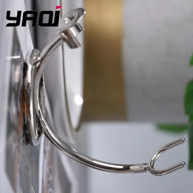 YAQI Chrome Color Mens Safety Razor Stand Holder for Straight Razors - Bathroom Accessory