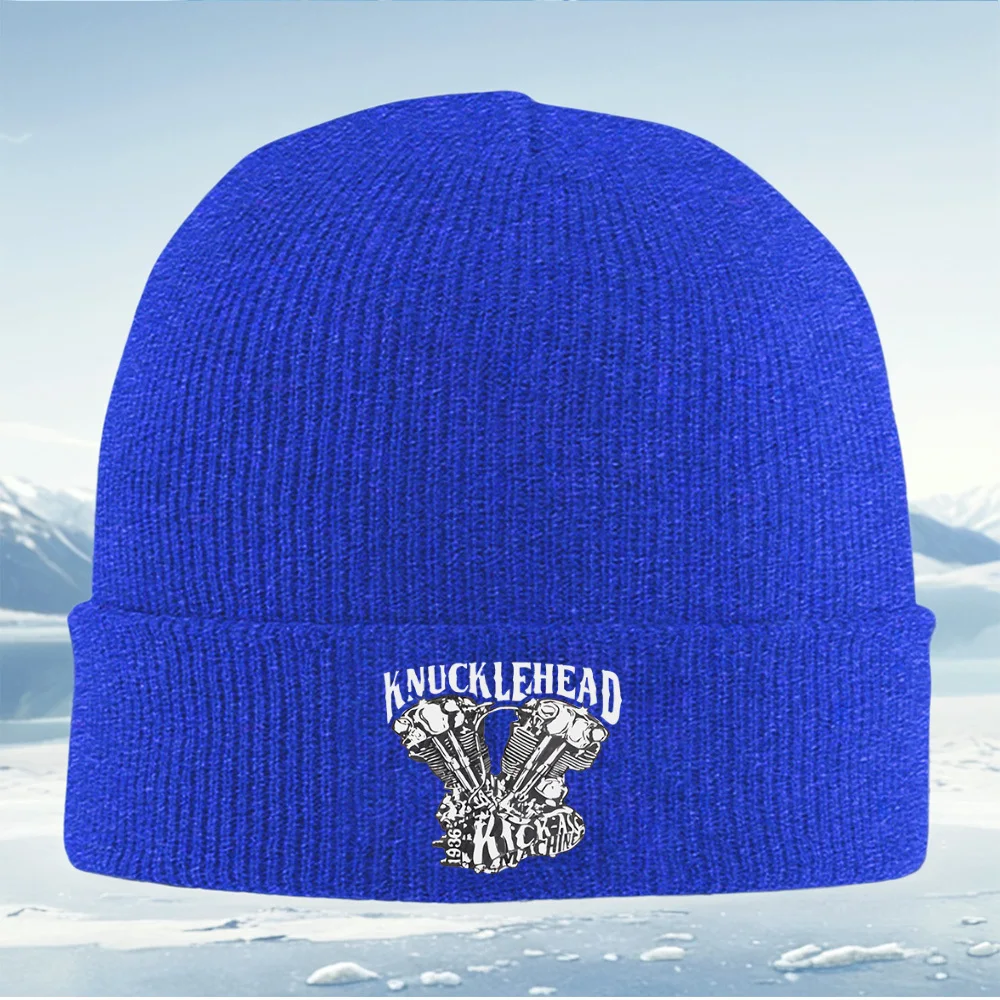 محرك دراجة نارية ، آلة ركلة الحمار ، رأس المفصل الرجال النساء للجنسين محبوك قبعة قبعة صوفية قبعة الشتاء الحرارية الدافئة عيد الميلاد Ou