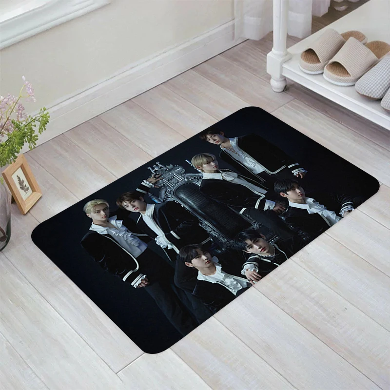 Kpop Boys-ORANGE BLOOD Floor Mat Balcony Home Rugs Kitchen Carpet Room Mats Doormat Entrance Door Carpets Foot Rug Bathroom Bath