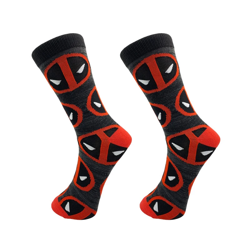 Superhero Movies Wade Winston Wilson Deadpool Socks Cosplay Costume for Adult Unisex Sock Accessories Props