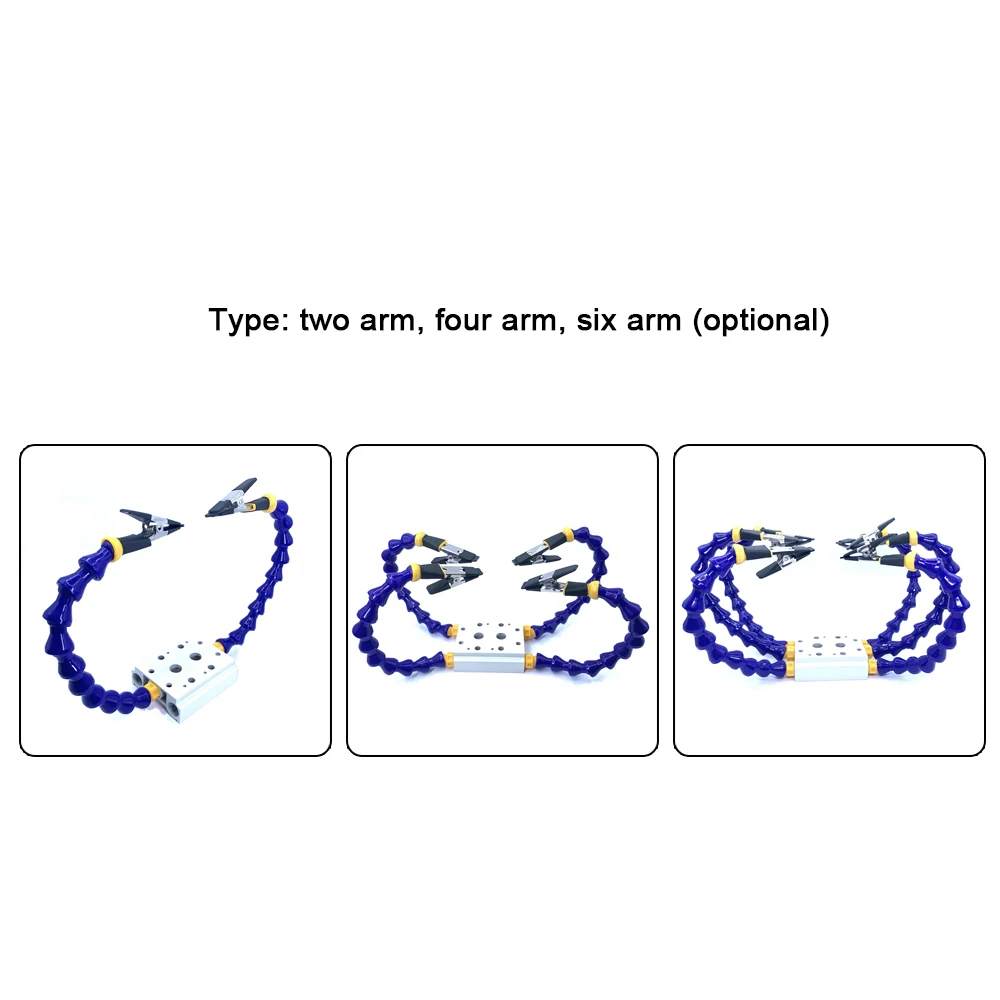 Benches Vise Table Clamp with Flexible Arm Aluminum Alloy Clamp Soldeirng Iron Holder Printed Circuit Board Welding Repairs
