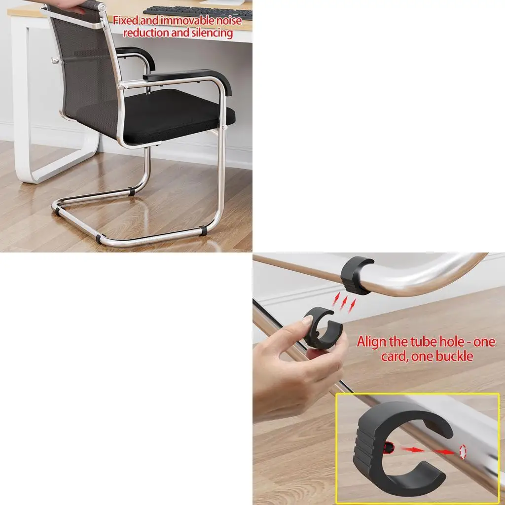 

12Pcs Plastic Furniture Foot Pads Nonslip Office Chair Leg Caps U Shaped Caster Protectors for Hard Floors