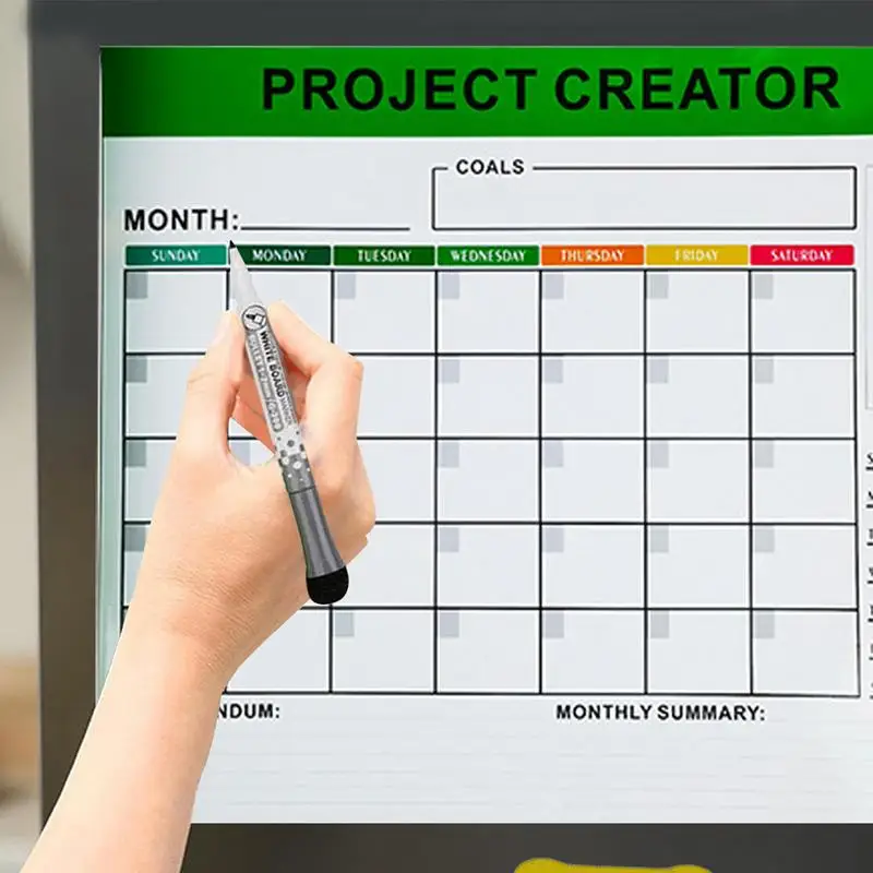 Dry Erase Magnetic Calendar Acrylic Monthly Planning Board With Dry Erase Markers Magnet Whiteboard For Shopping Lists Reminders