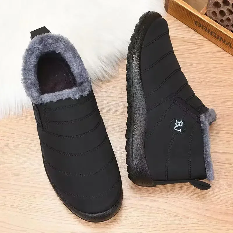 Snow Women Boots Fashion Unisex Shoes Slip On Platform Shoes For Women Ankle Boots Waterproof Plush Winter Shoes Botas Mujer2024