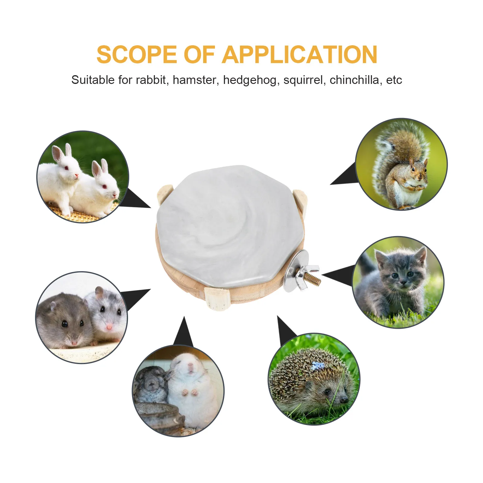 Hamster Cooling Octagonal Ceramic Small Animals Ice Bed Cooling Plate Pet Summer Sleeping Mat Reusable Dissipation