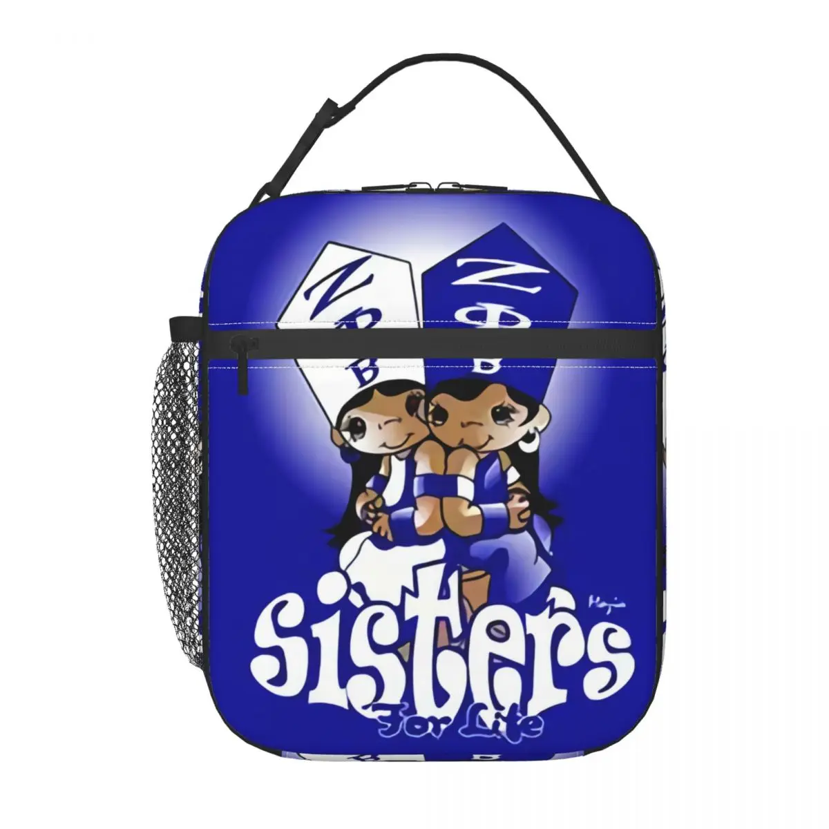 Zeta Phi Beta Sisterly Love Insulated Lunch Tote Bag for Women Greek Letter 1920 Resuable Cooler Thermal Bento Box Kids School