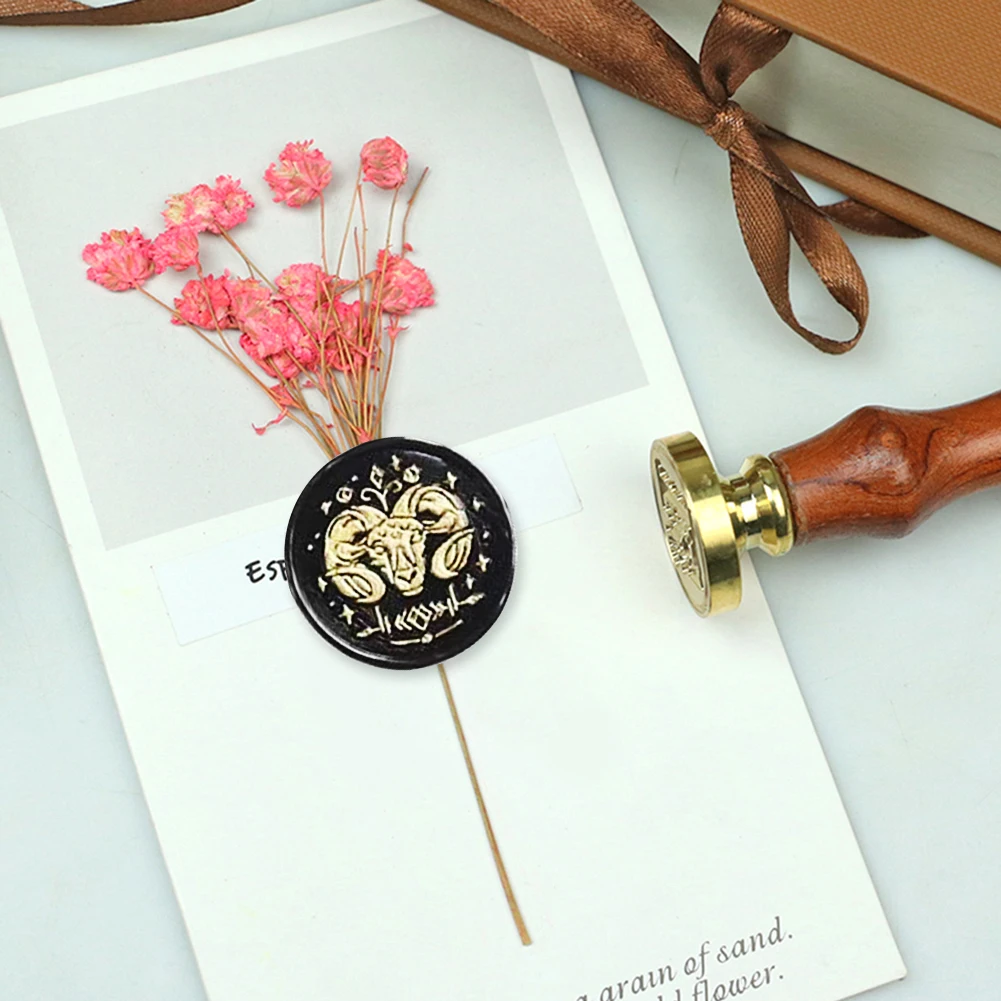 Sello de cera de 12 Constelaciones, sello artesanal Vintage, tarjeta de cabeza, sobre, invitación de boda, envoltura de regalo, álbum de recortes