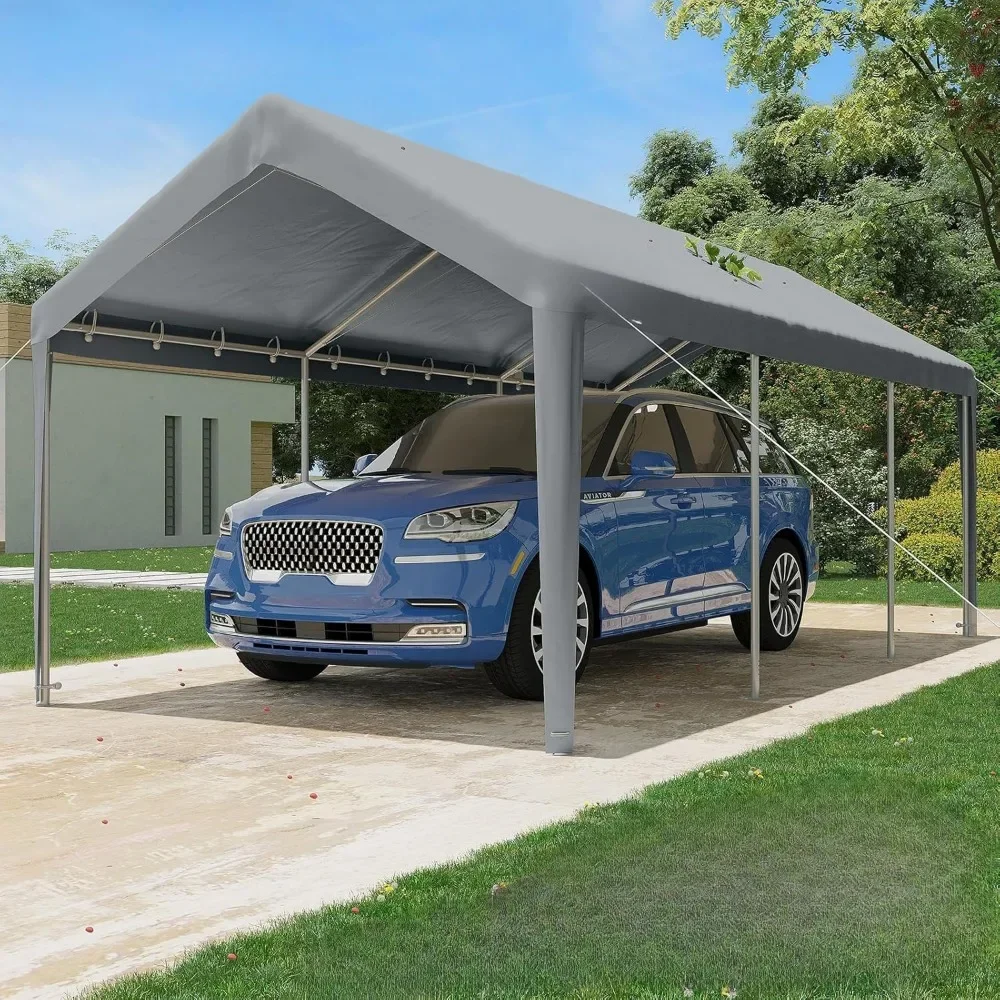 Garages, Canopies & Carports Car Shed with Rolled Up Ventilation Windows,Snow Proof Car Shed, Heavy-duty Car Shed Home & Garden)