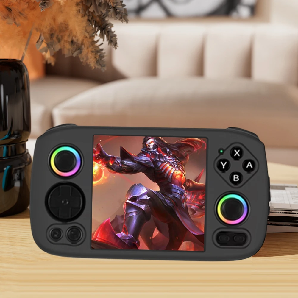 Funda de silicona a prueba de golpes, funda protectora antiarañazos con cordón para accesorios de juego ANBERNIC RG Cube