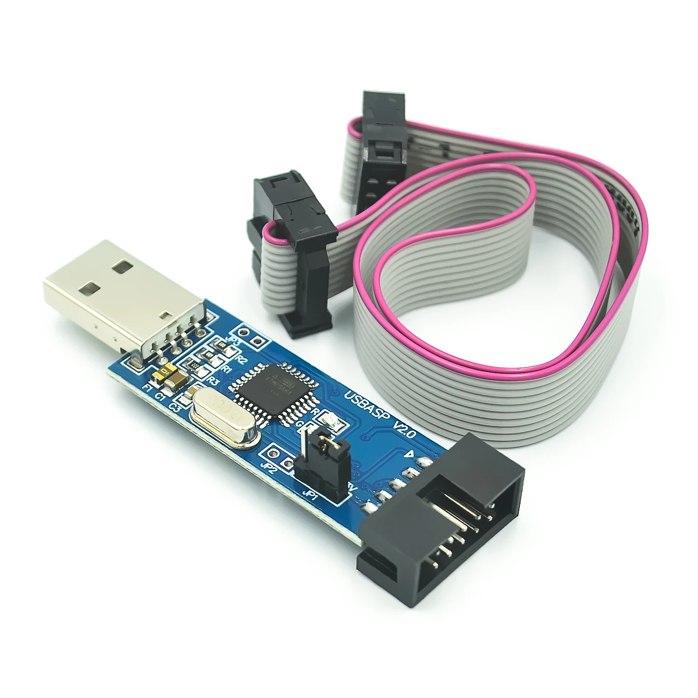 2 sztuki = 1 szt. Programator AVR USB do USB USB USBISP ISP Bootloader nowy + 1 szt. ADAPTER od 10 do 6pin