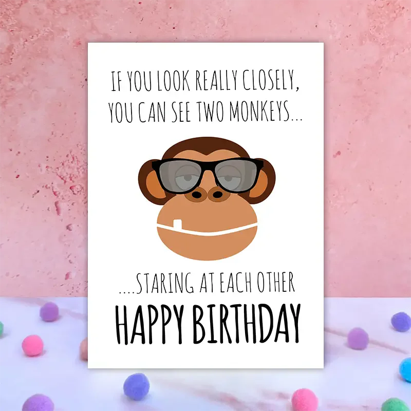 1pc, Greeting birthday card, funny and creative birthday card, suitable for family and friends, a gift card for family, friends