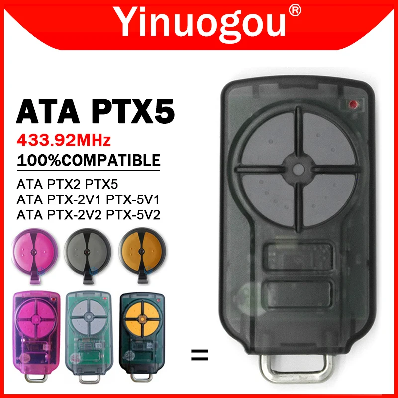 5قطعة ATA PTX5 PTX5v2 PTX-5v1 باب المرآب التحكم عن بعد 433.92 ميجا هرتز المتداول رمز فتحت باب المرآب ل ATA PTX2 PTX-2v1 PTX-2v2 #2