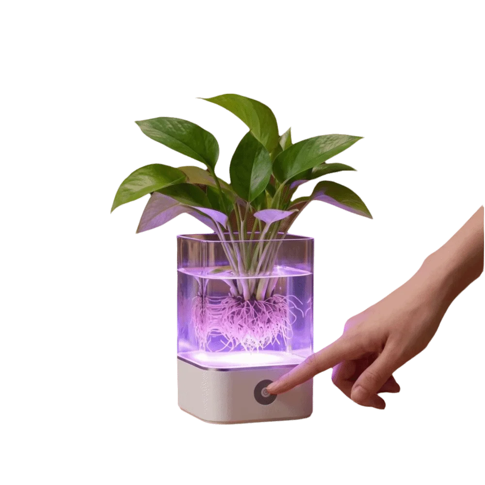 Colorful Crystal Aquarium Night Light Color Changing Dimmable Salt Lamp Multifunctional Hydroponic Nightstand USB Powered Lamp