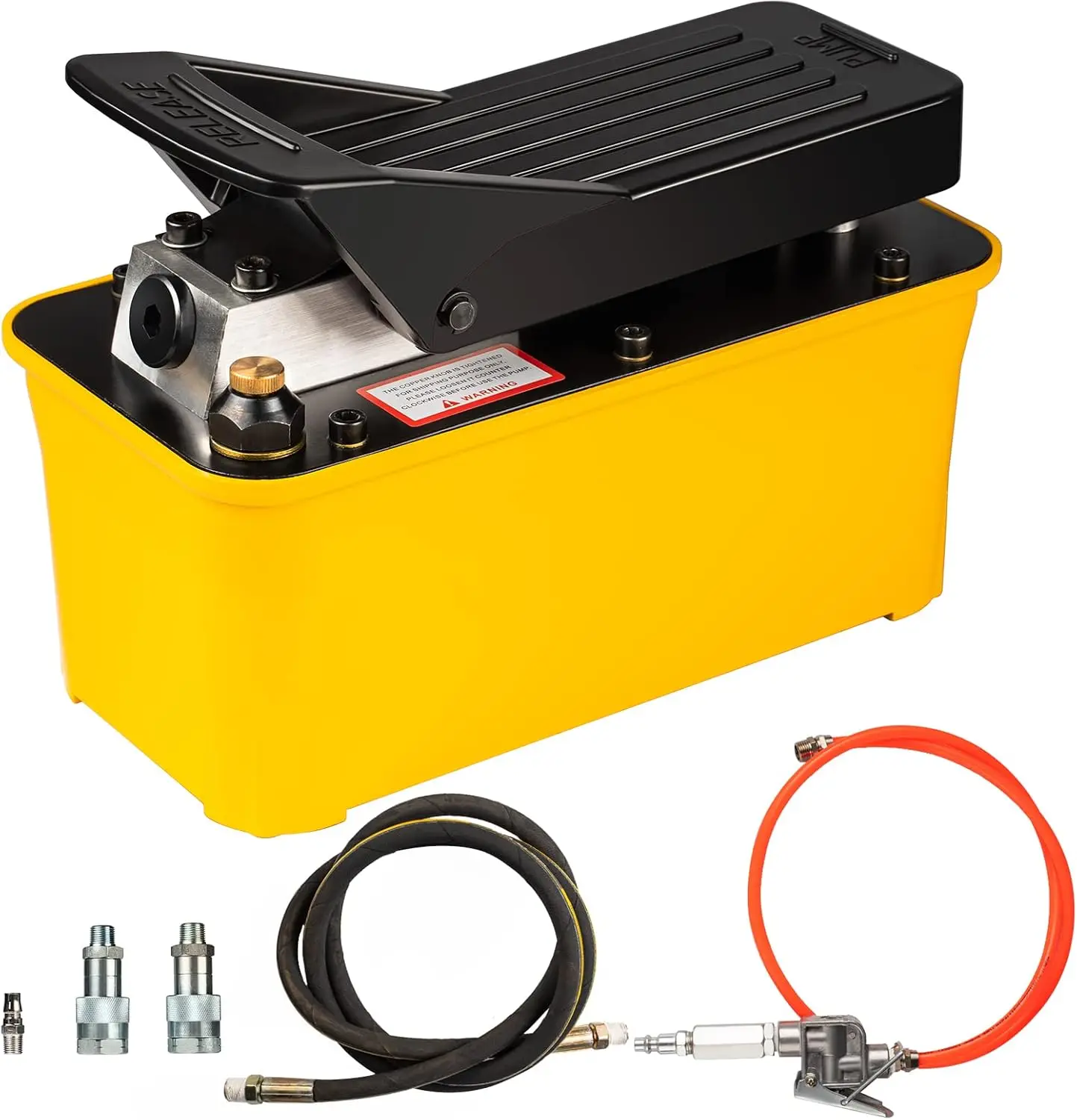 

Air Hydraulic Pump 10,000PSI, Air Foot Pump 1/2 Gal Reservoir, Air Foot Pedal Pump with Hose for B