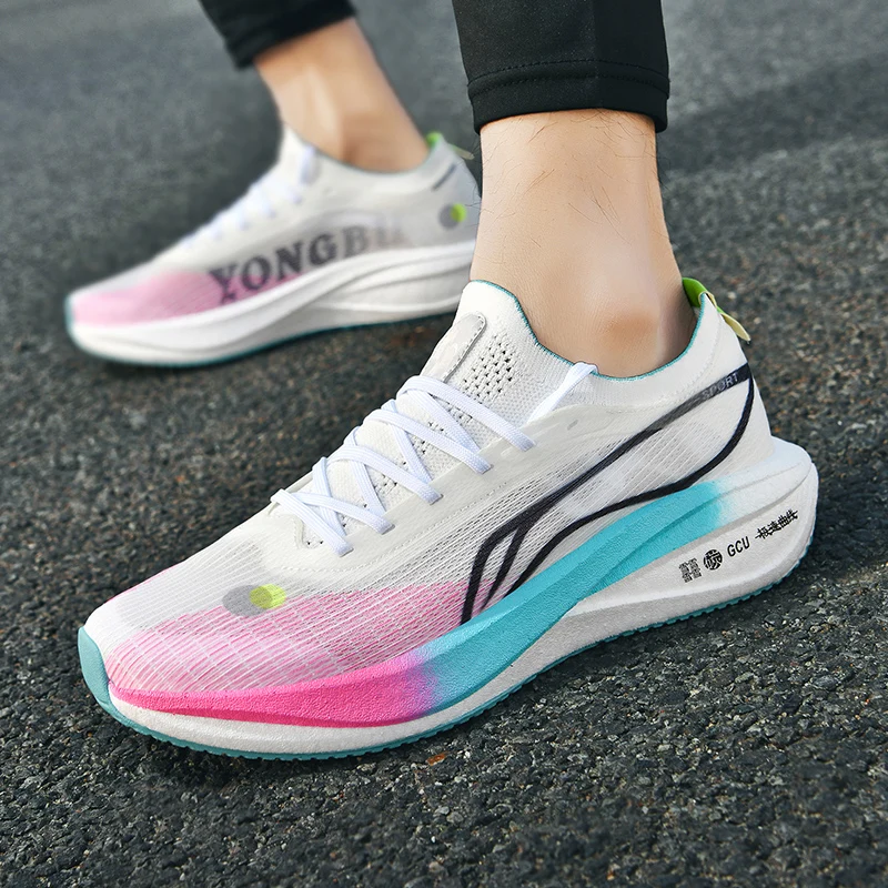 

Men's Shoes Breathable All-match Mesh Shoes Sports Carbon plateShoes Men's All-match Wear-resistant Running Shoes for Men