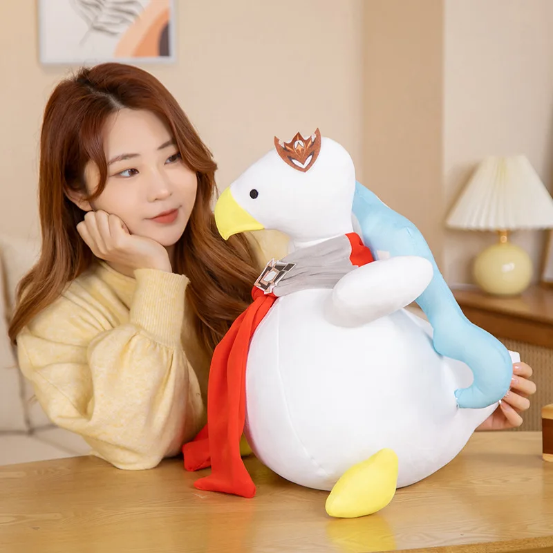 Genshin Impact Tartaglia Duck Toy Soft Childe Duck Plush Toys Cuddly Pillow Throw Plushie Doll Fluffy Hug Cushion for Boys