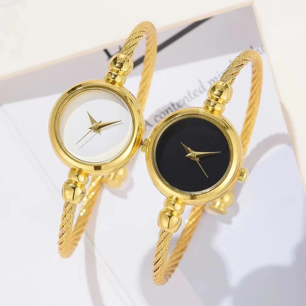 Watch 2 件套 Fashion Luxury Women's Watch Gold Fine Strap Ladies Watch for Bracelet Montre Femme Female Wrist Watch Women Clock Reloje