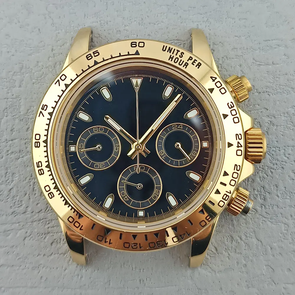 40mm Panda Daytona VK63 movement quartz movement timing code watch accessories sapphire mirror stainless steel waterproof watch view 2