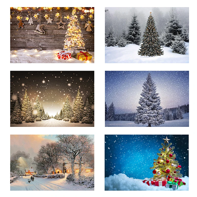 100*150cm/150*225cm Nicht-Woven Winter Weihnachten Kerze Baum Festival Dreamy Weihnachten Kulissen weihnachten Schnee Hintergrund