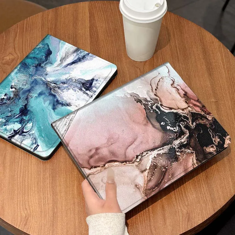 

Чехол для планшета с мраморным узором, розово-коричневый, для Lenovo Xiaoxin Legion Pad Tab Pro GT Y700 Gen4 2 11 P11 M10 K10 3rd Plus Gen