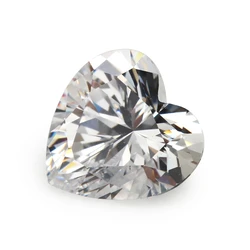 Size 3x3mm~12x12mm 5A Heart Cut White Cubic Zirconia Stone Loose CZ Synthetic Gemstone For Jewelry Making