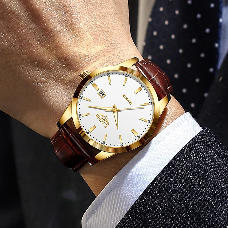 LIGE New Fashion Luxury Mens Watches Business Casual Quartz Wristwatches Waterproof Luminous Date Watch Women Clock Reloj Hombre