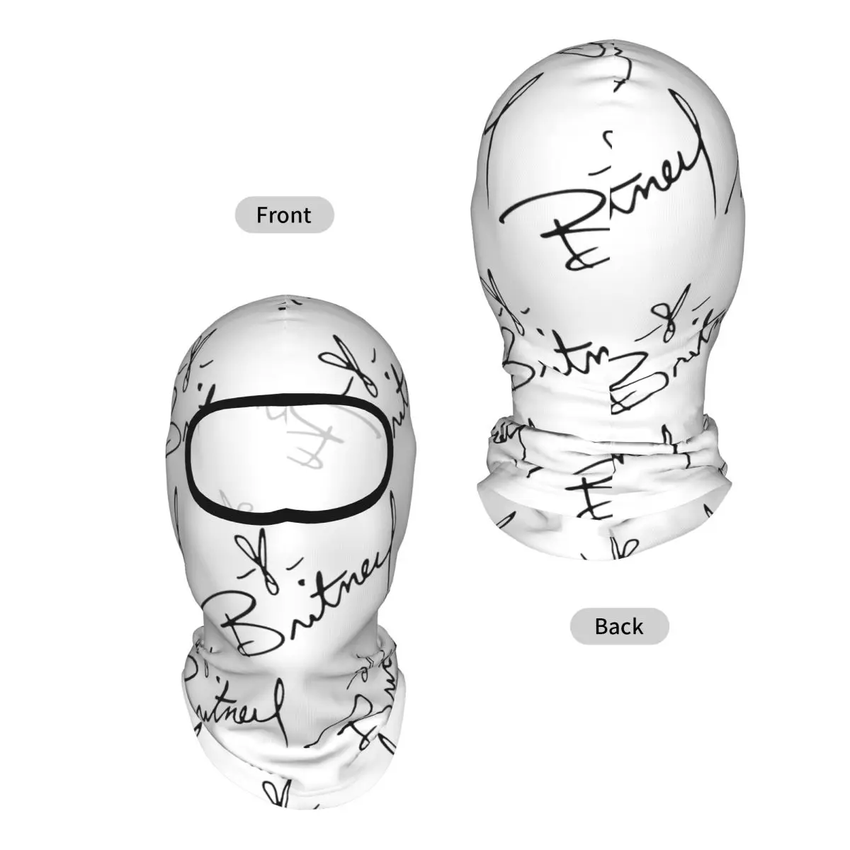 Britney Spears SIGNATURE Breathable Thin Balaclava Full Face Mask Sun Protection Neck Gaiter For Motorcycle Fishing Outdoor