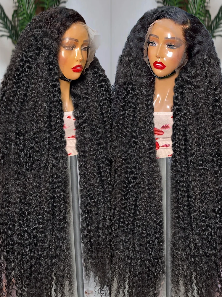 250% 13x4 13x6 HD Transparent Loose Deep Wave Lace Frontal Wig Curly Water Wave Wig Human Hair 5x5 Glueless Wig For Women