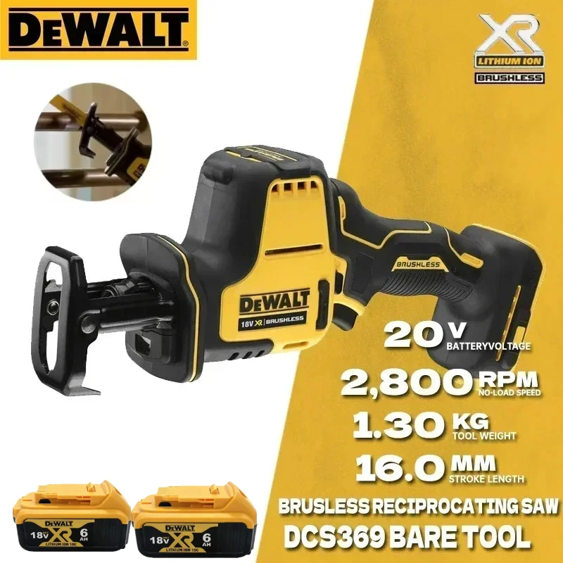 

DEWALT DCS369 MAX* Reciprocating Saw,One-Handed,Cordless,The Multi - Tasking Powerhouse for Swift Wood,Metal & Pipe Cutting”