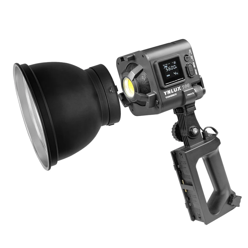 Imagem -04 - Yongnuo-lux 100 Ynlux100 Pro Bowens Mount Handheld Outdoor Cob Led Light Handheld Adaptador de Alimentação 3200k5600k 100w Lux100 Pro