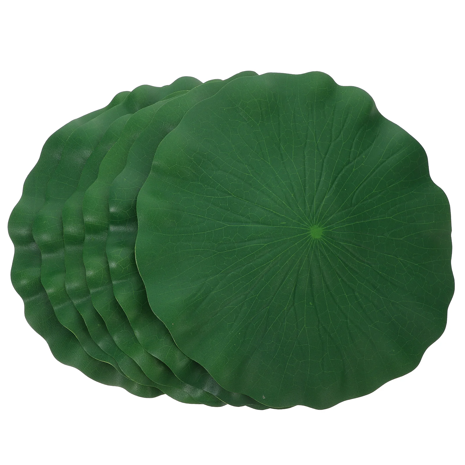 6 Pcs Lily Pads Fish Tank Simulation Lotus Leaves Leaf Artificial Floating Solar Powered Fountain