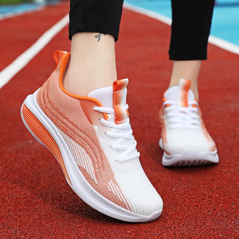 

Breathable Knitted Sneakers for Women Men Lightweight Soft Sole Running Sports Shoes Comfort Walking Shoes Size 35-45