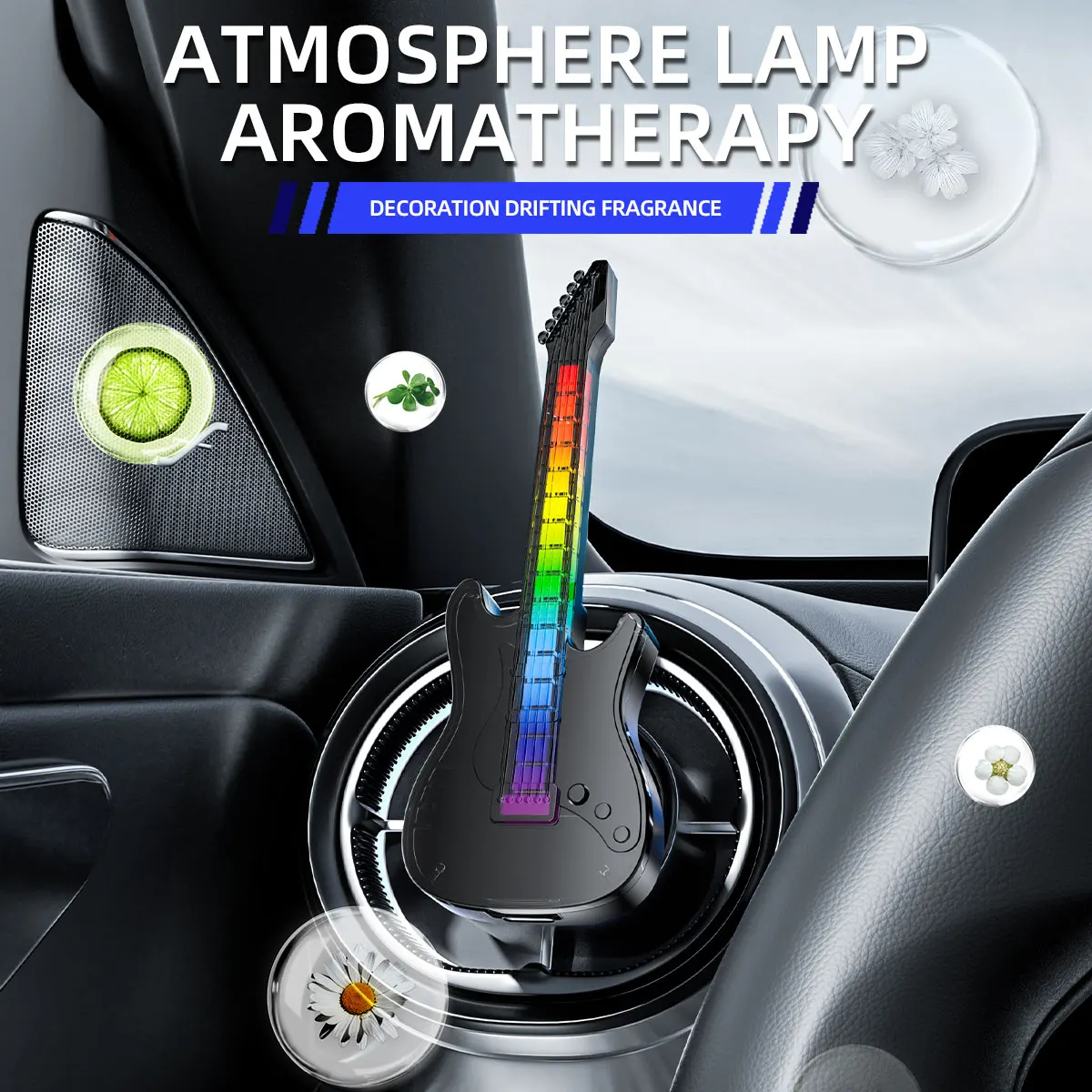 

Mini Guitar Shaped Car Air Outlet Vent Clip Air Freshener Colorful Air Conditioning Aromatherapy Interior Accessories Cologne