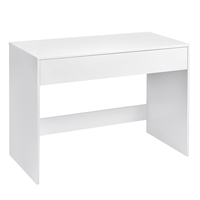 White Computer table with 1 Drawer Storage100x50x75cm PC Laptop Table Office Desk Workstation for Living Room Home Office Study
