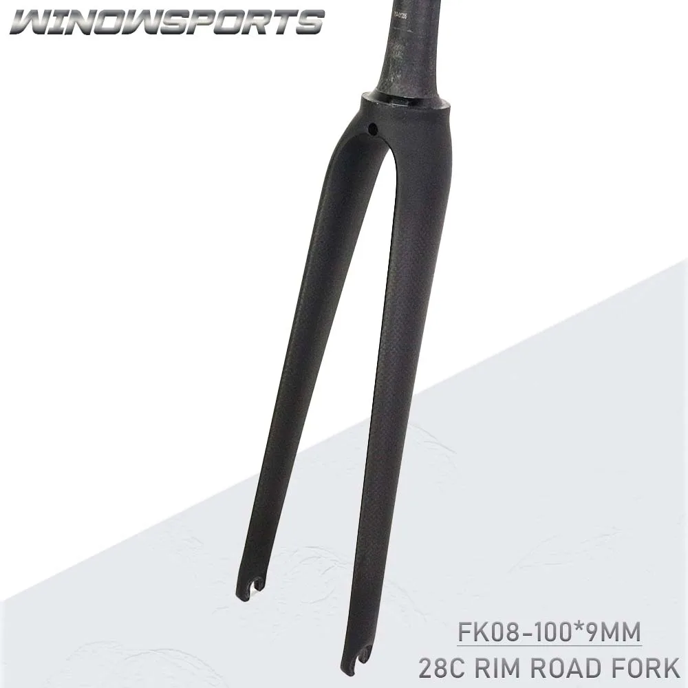 

WINOWSPORTS Carbon Fiber road Bike Front Fork Ultralight Bicycle V Brake T800 Front carbon Fork for Road Cycling Parts in china