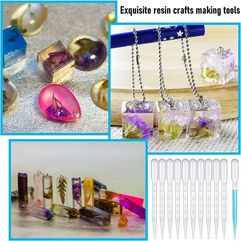 100Pcs 3 Ml Plastic Transfer Pipettes Disposable Calibrated Dropper Pipettes Dropper 6 Inch Droppers For Essential