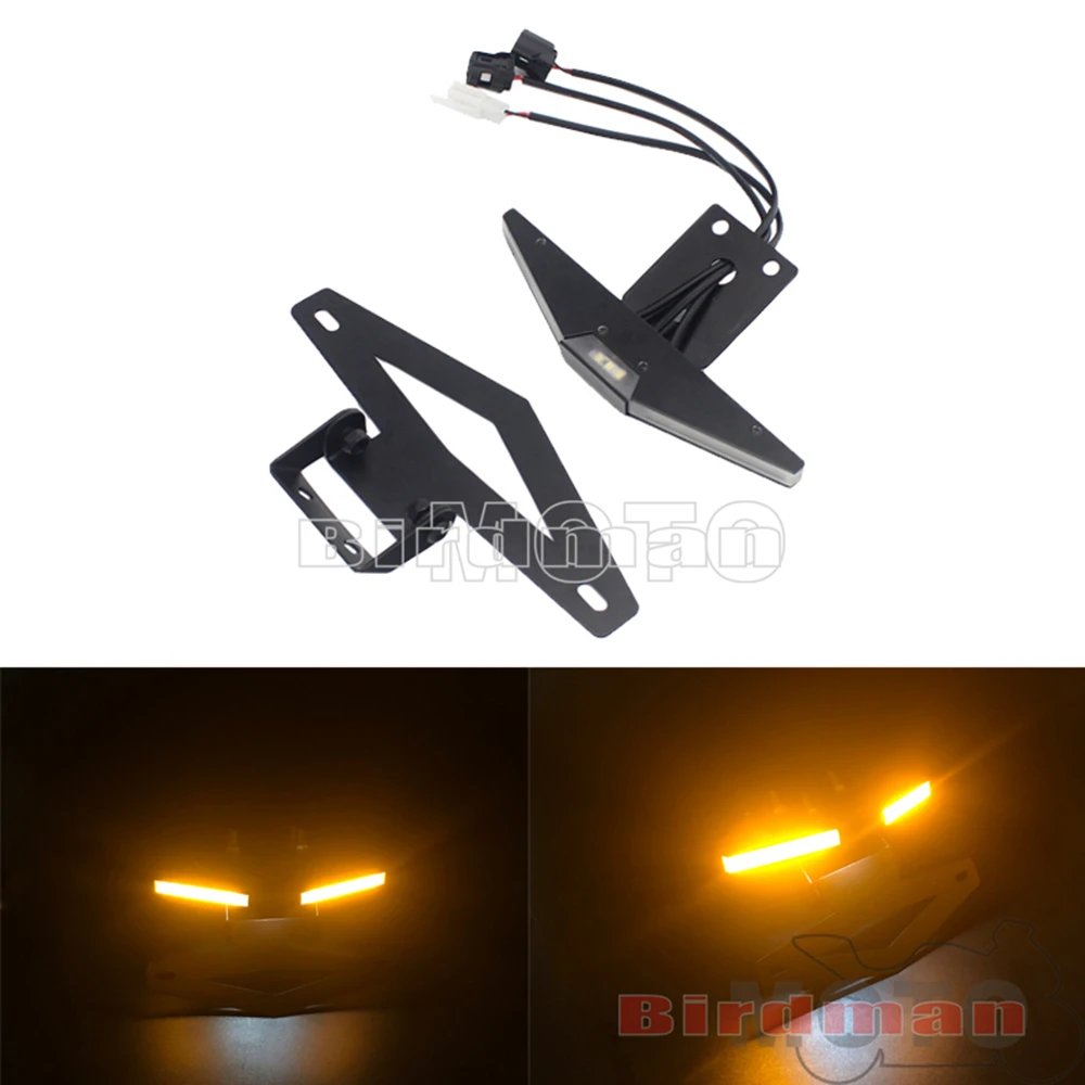 For Yamaha YZF R1 R1S R1M Rear License Plate Light Tail Tidy 15-19 Motorcyle Mirror Block Off  Turn Signal LED Fender Eliminator